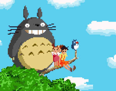 Totoro Ghibli Fanart GIF