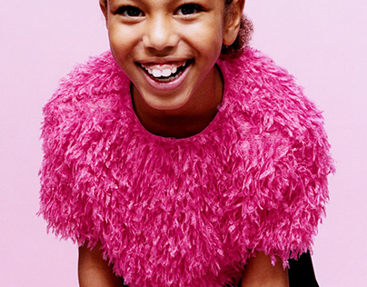 Zara Girl | Fluffy pink top