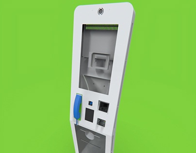 Self-service kiosk casing - 3D design render