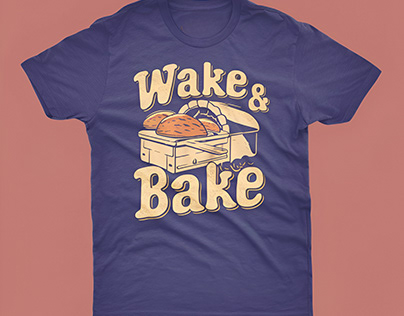 Wake & Bake t-shirt design mockup