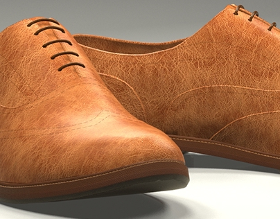 Oxford style shoe 3d model