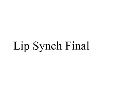 Lip synch Final