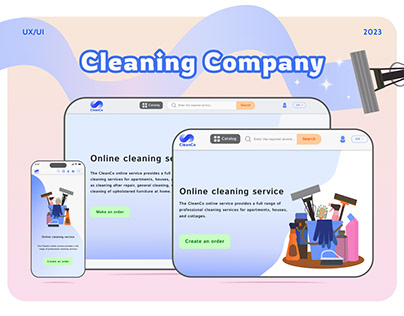 Cleaning company - Web service - UX/UI