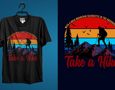 Mountain Hiking T shirt design