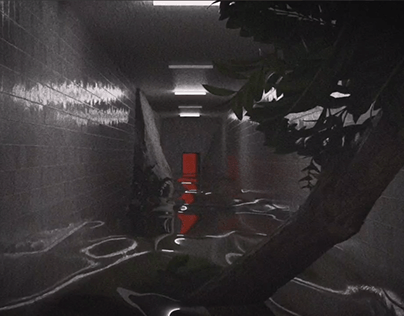 Wet Corridor to Red | 3D Visualization
