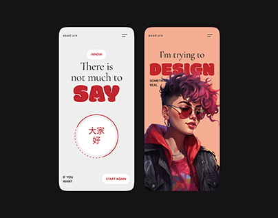 Artistic Mobile App UI Design