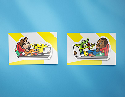 Sticker business cards by Cablai