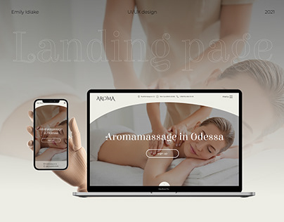 Landing page for aromamassage