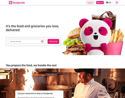 foodpanda website design