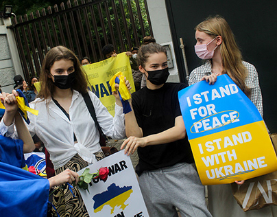 Aksi Tolak Peperangan Antara Rusia Dan Ukraina