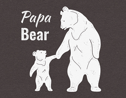 Papa Bear and Mama Bear novelty t-shirt design