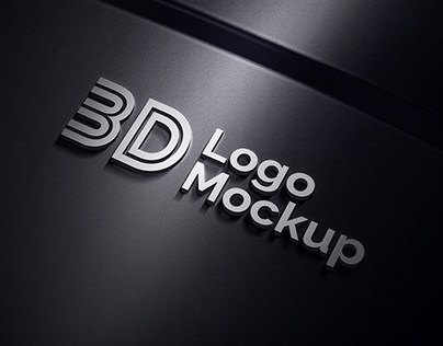 3D Logo Mockup Free Download