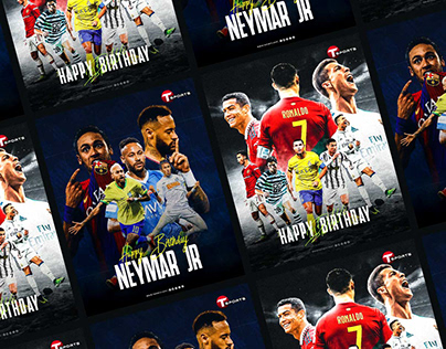 Sports Birthday Posters (Ronaldo & Neymar)