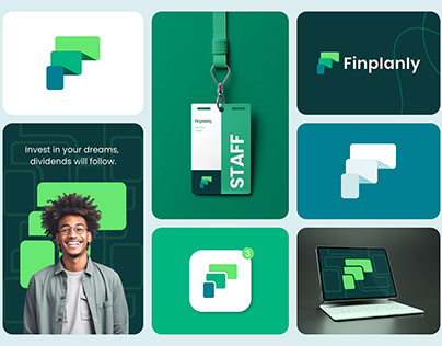 Finplanly Logo Design, Finance Invest Letter F App Icon