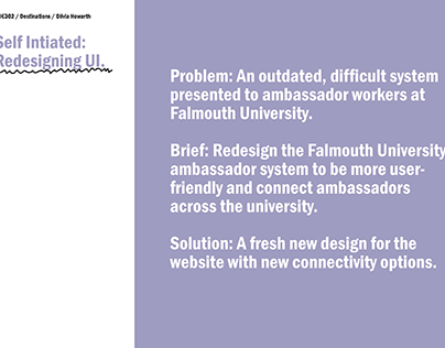 Falmouth University - Ambassador Website Redesign