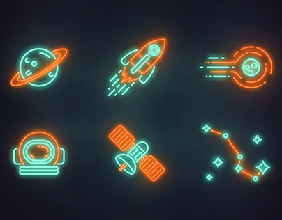 Neon Space Icon Series