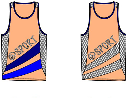 Sportswear Vests Design Variations and Flat Sketches