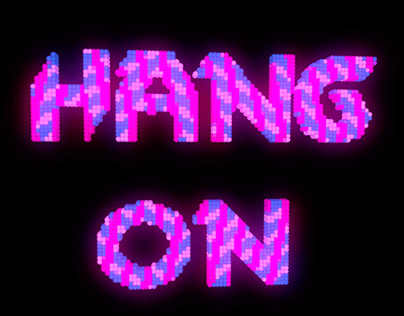 Voxel Hang on Text Effect