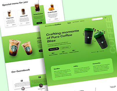 Coffee Website Landing Page Design