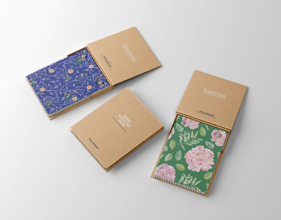 Free Fabric Swatches Book Mockup