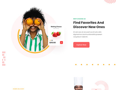 Grocery app landing page