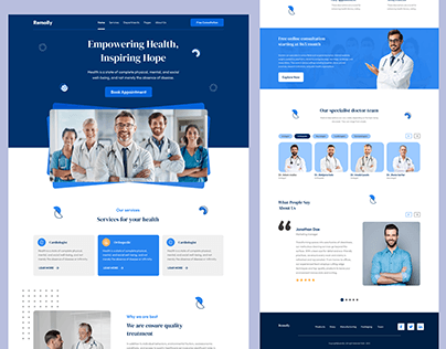 Medical website UI design