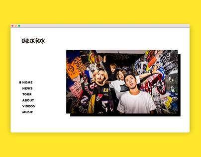 ONE OK ROCK: Ambitions-themed Website Redesign