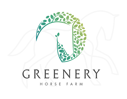 Green Horse Head Logo for Sale