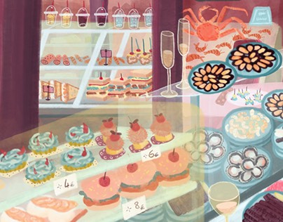 Food Market Illustration - Mercado de San Miguel
