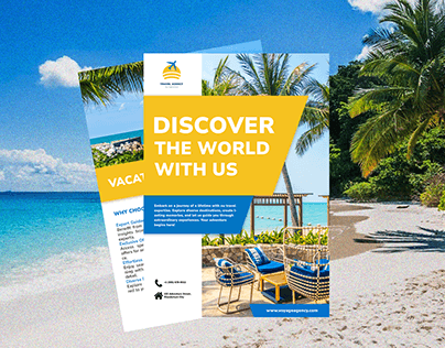 Flyer of a fictitious travel agency