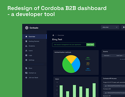 B2B Dashboard - Developer tool