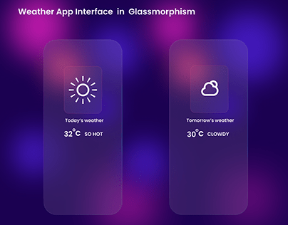 Weather App Interface Glass morphism