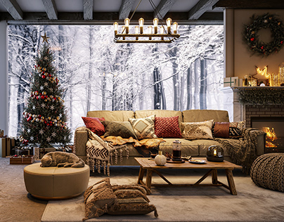 Christmas mood of Forest House | Applet3D