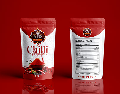 Chilli spice pouch packaging design