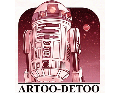 R2-D2 RETRO POSTER FANART STAR WARS