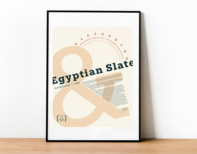 Egyptian Slate Type Poster