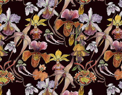 Patrón de orquídeas