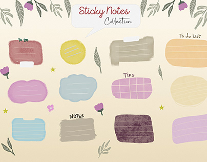 Sticky Notes Watercolor Collection