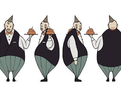 360° Character Design (Winston the Waiter)