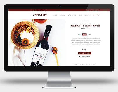 Winery - Wine Store PSD Template