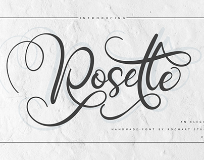 Rosette an Elegant handlettering font