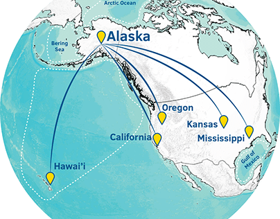 Alaska Based Globe graphic