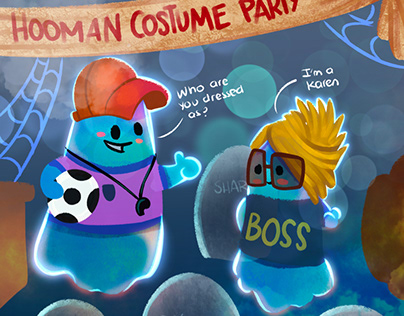 Halloween hooman costume party