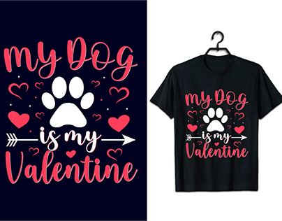 Valentines Day Dog Lover T-Shirt Design