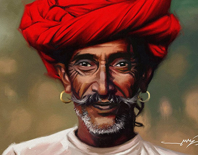 Traditional Man Indian Paintings