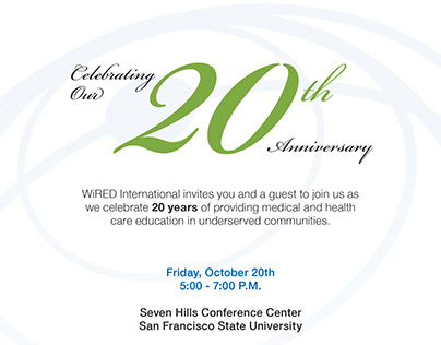 WIRED International 20th Anniversary Invite