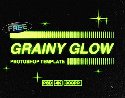 FREE Grainy Glow Photoshop Template