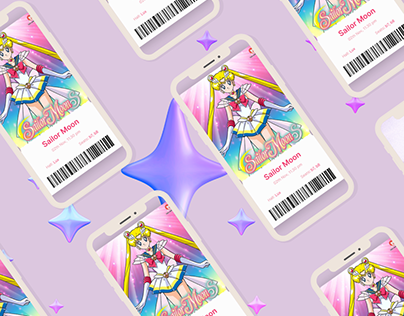 Sailor Moon Ticket Design in Figma