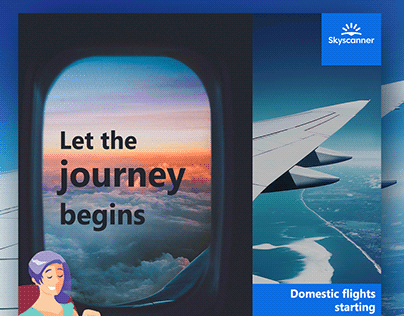 Poster Design of Flight booking website (Skyscanner)
