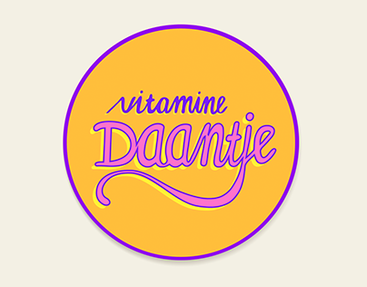 Vrij werk: Sticker 'Vitamine Daantje'